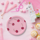 Cherry Pattern Papieren Bordje (Feest)