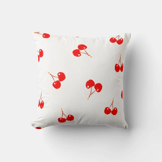 Cherry Pattern Pop versie Kussen (Voorkant)