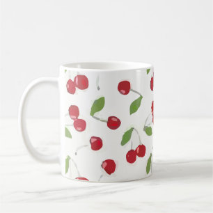 Cherry Pattern Red Koffiemok