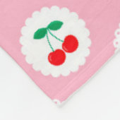 Cherry Pattern – Retro Fruit Gift & Decor Fleece Deken (Hoek)