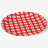 Cherry Pattern – Retro Fruit Gift & Decor Papieren Bordje (Gekanteld)