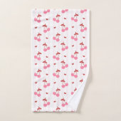 Cherry Pattern with Hearts Bad Handdoek (Handdoek)