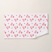Cherry Pattern with Hearts Bad Handdoek (Handdoek)