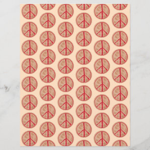 Cherry Peace Sign Pies Patroon Scrapbook Papier