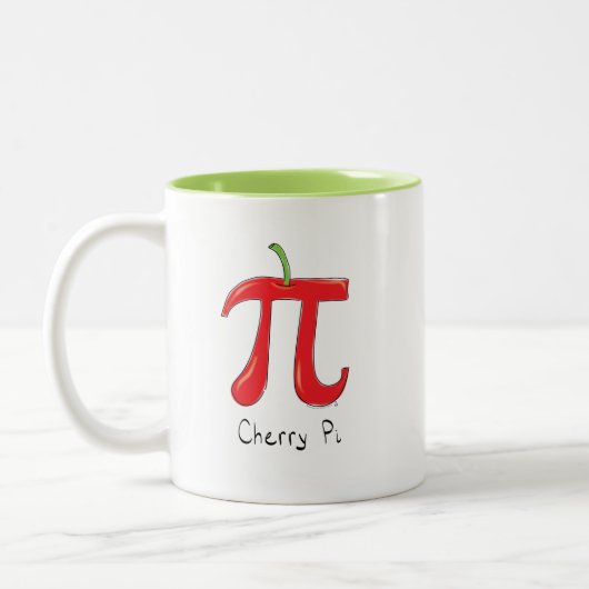Cherry Pi Cute Math Pi Day Café Mug (Gauche)