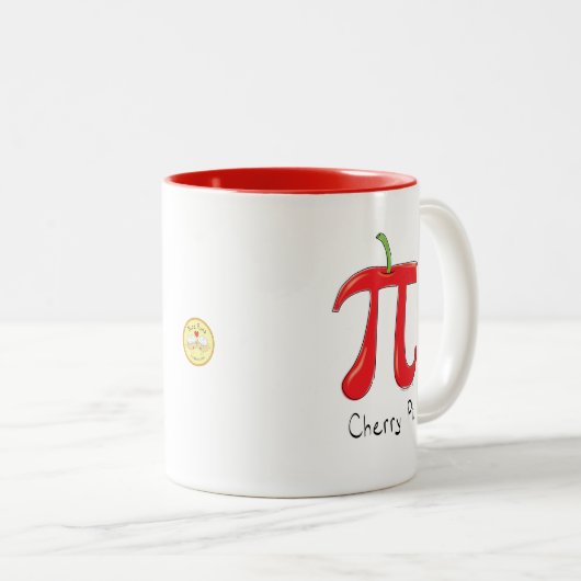 Cherry Pi Cute Math Pi Day Café Mug (Devant droit)
