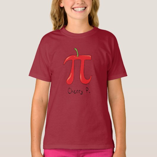 Cherry Pi Cute Math Pi Day T-Shirt de fille de la  (Devant)