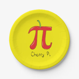 Cherry Pi Cute Wiskunde Pi Day Party Paper Borden Papieren Bordje