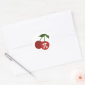 Cherry Pi Day Ronde Sticker (Envelop)