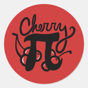 Cherry Pi Day Ronde Sticker