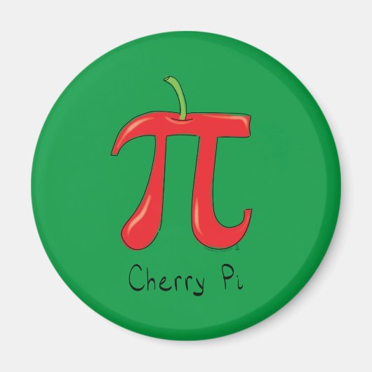 Cherry Pi mignonne Math Pi Day Magnet (Devant)