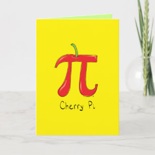 Cherry Pi - Pi-dag wenskaart voor wiskunde Kaart