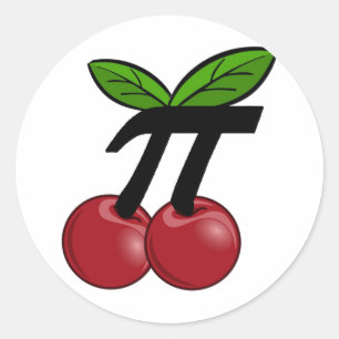 Cherry Pi Ronde Sticker
