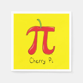 Cherry Pi Schattigee Wiskunde Pi Day Party servett Servet