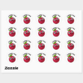 Cherry Pick Funny Fruit Pun Ronde Sticker (Vel)