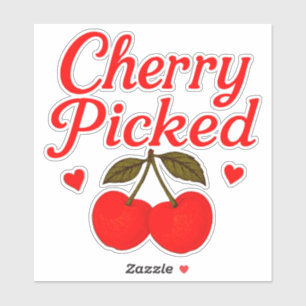 Cherry Picked Hearts Romantieke Cottagecore Sticker
