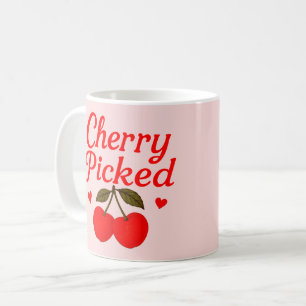 Cherry Picked Hearts Romantische Cottagecore Roze Koffiemok