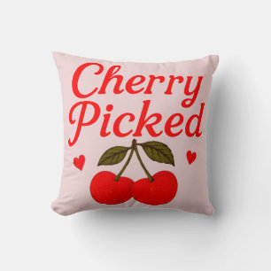 Cherry Picked Hearts Romantische Cottagecore Roze Kussen