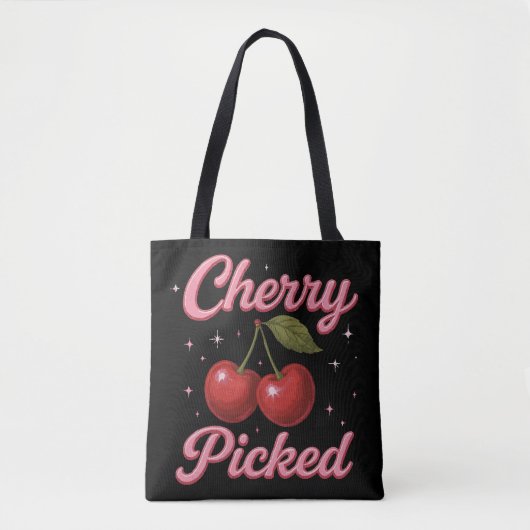 Cherry Picked Pink Sparkle Retro Glam Draagtas (Voorkant)
