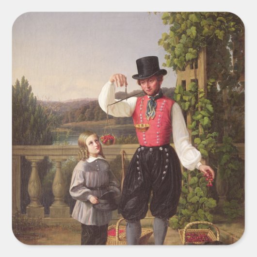 Cherry Pickers Vierkante Sticker (Voorkant)