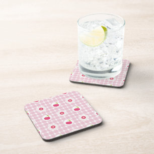 Cherry Picnic Cork-Backed Onderzetters