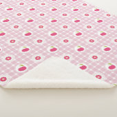 Cherry Picnic Sherpa Blanket Deken (3/4)