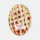 Cherry Pie Baker gepersonaliseerd Metalen Ornament (Voorkant links)