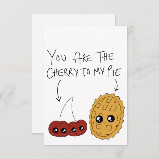 Cherry pie bedankkaart (Voorkant / Achterkant)