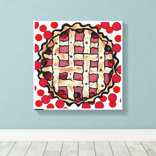 Cherry Pie Canvas Afdruk (Insitu (Houten vloer))