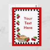 Cherry Pie Day Februari 20 Briefkaart (Voorkant / Achterkant)