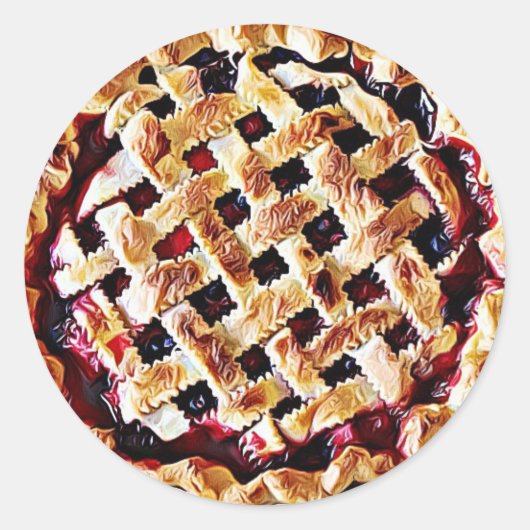 Cherry Pie Food Dessert Stickers (Voorkant)