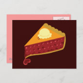 Cherry Pie Heart Briefkaart (Voorkant / Achterkant)