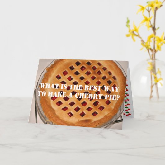 Cherry Pie Kaart (Gele Bloem)