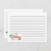 Cherry Pie Recipe Card Briefkaart (Voorkant / Achterkant)