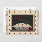 Cherry Pie Recipe-kaarten Briefkaart (Voorkant / Achterkant)