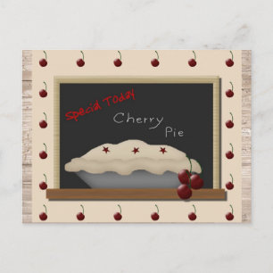 Cherry Pie Recipe-kaarten Briefkaart