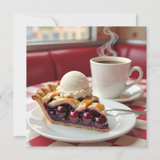 Cherry Pie, Vanilla Ice Cream & Koffie (Voorkant)