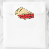 Cherry Pie Vierkante Sticker (Tas)