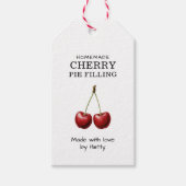 Cherry pie vulling label voor uw zelfgemaakte rece cadeaulabel (Voorkant)