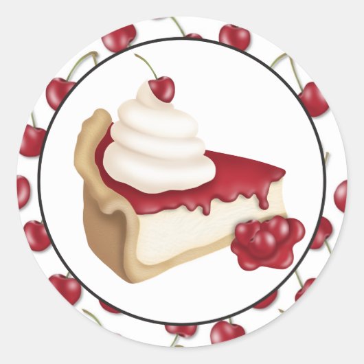 Cherry Pie zoete traktatie sticker (Voorkant)