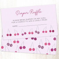 Cherry Pink Baby shower Luier Raffle