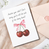 Cherry Pink Bow Grappig vriendje echtgenoot Verjaa Feestdagen Kaart