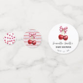 Cherry Pink Coquette Baby shower Confetti (Voorkanten)