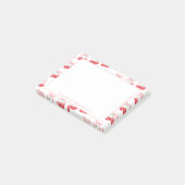 Cherry Pink Coquette gepersonaliseerde minimalist Post-it® Notes (Schuin)