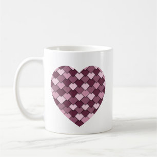 Cherry Pink Square en Diamond hart Koffiemok