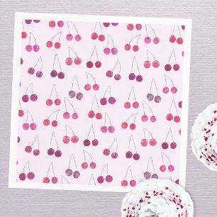 Cherry Pink Waterverf Party Servet