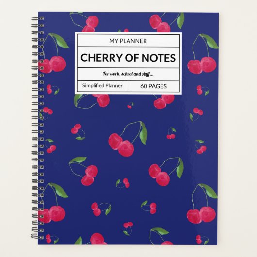 Cherry Planificateur À Thème 60 Pages Et LONG DE 1 (Devant)