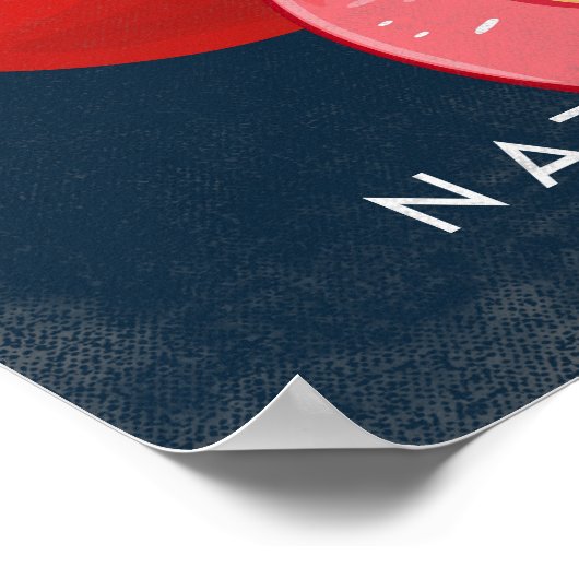 Cherry Poster Étiquette Vintage Fruit (Coin)