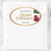 Cherry Preserve Jelly Étiquette Vintage (Sac)