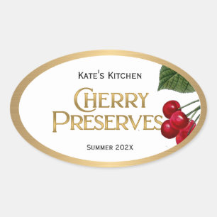 Cherry PReserves Jelly Label 